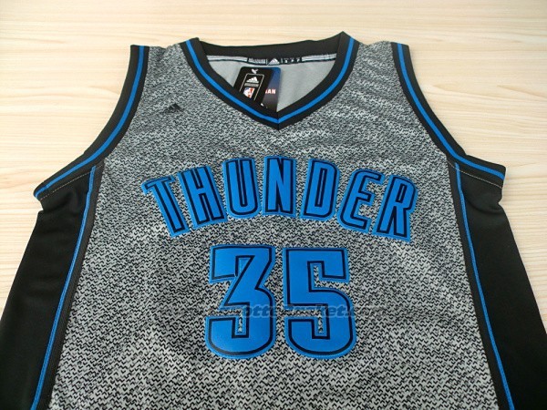 Maglia Moda Statico Oklahoma City Thunder Kevin Durant #35 Grigio